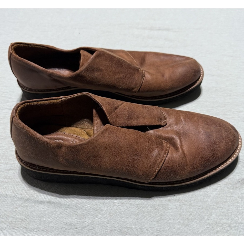 EuroSoft By Sofft Shoes Womens 10 M Lana Loafers Slip On Flats Brown Leather